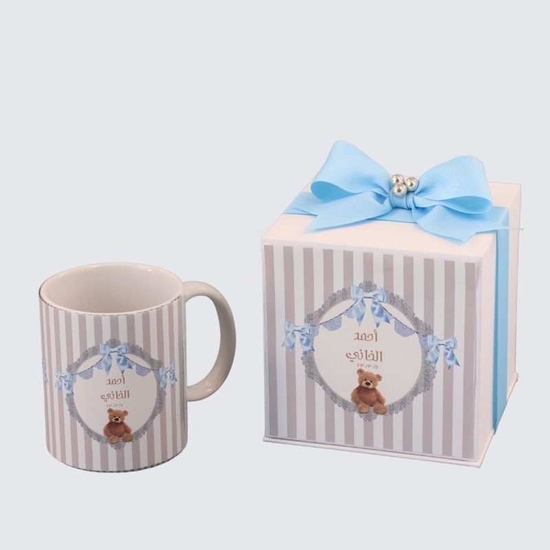 TEDDY THEME PERSONALIZED MUG HARD BOX