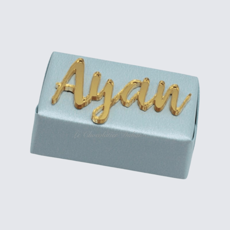 BABY PERSONALIZED ACRYLIC NAME CHOCOLATE	 	