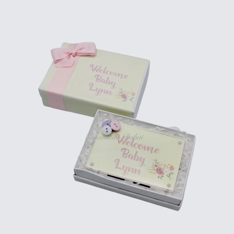 BABY GIRL PERSONALIZED ACRYLIC FRAME BOX