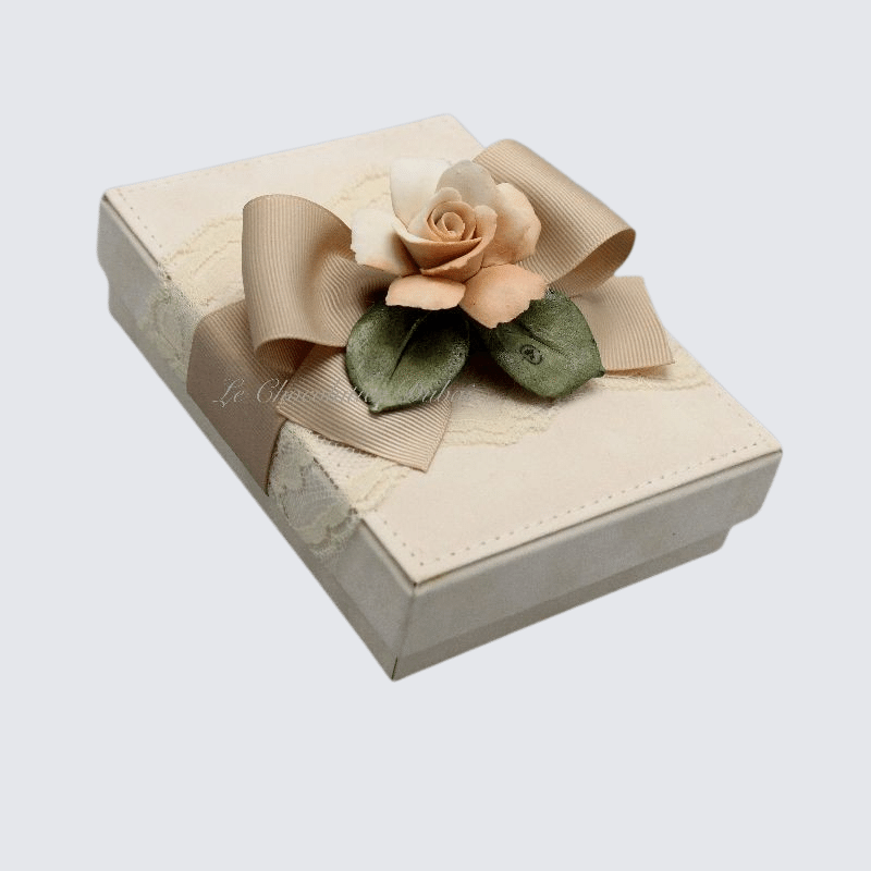 CERAMIC FLOWER DECORATED QURAN VELVET BOX 