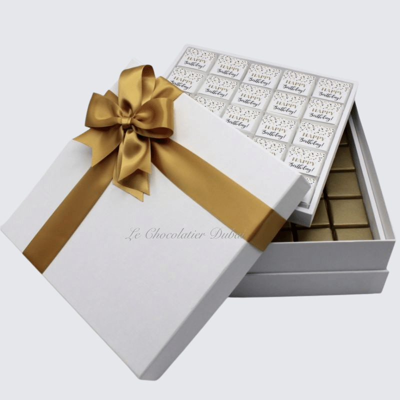 GLITTERY DESIGNED "HAPPY BIRTHDAY" CHOCOLATE HARD BOX