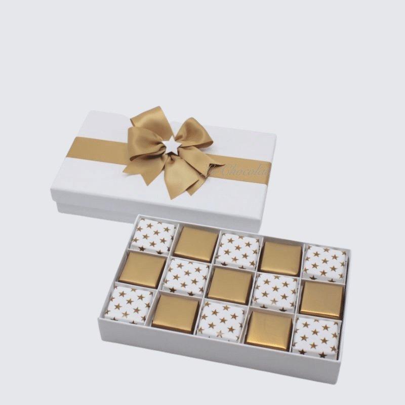 STAR DESIGNED CHOCOLATE 15-PIECE HARD BOX	 	 	