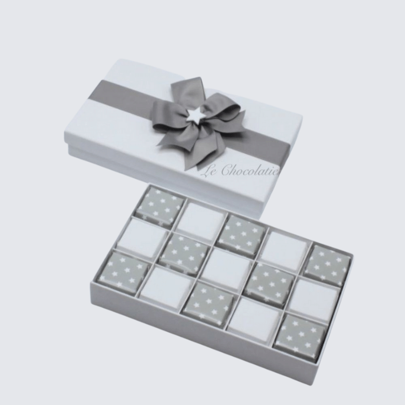 STAR DESIGNED CHOCOLATE 15-PIECE HARD BOX	 	 	 	