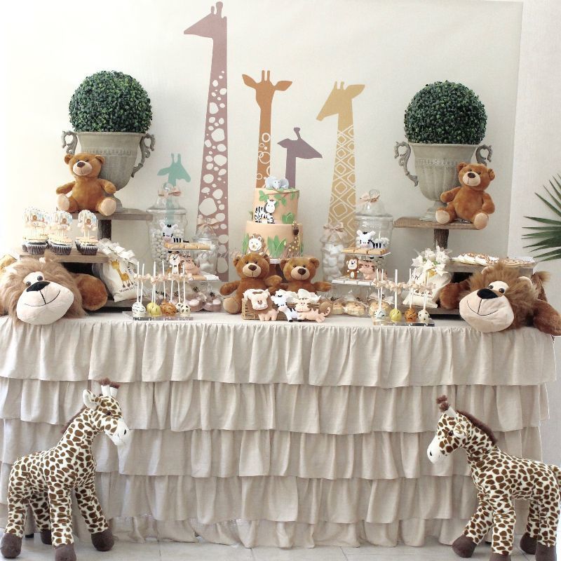 LUXURY SAFARI THEME DECORATED CHOCOLATE & COOKIES DESSERT TABLE	 	