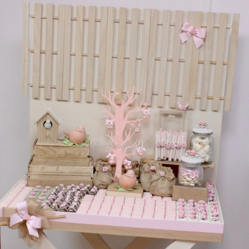 RUSTIC BIRD THEME DECORATED CHOCOLATE STAND