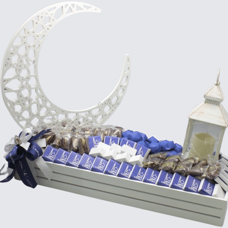 RAMADAN EID DECORATED CHOCOLATE & SWEETS WOOD TRAY