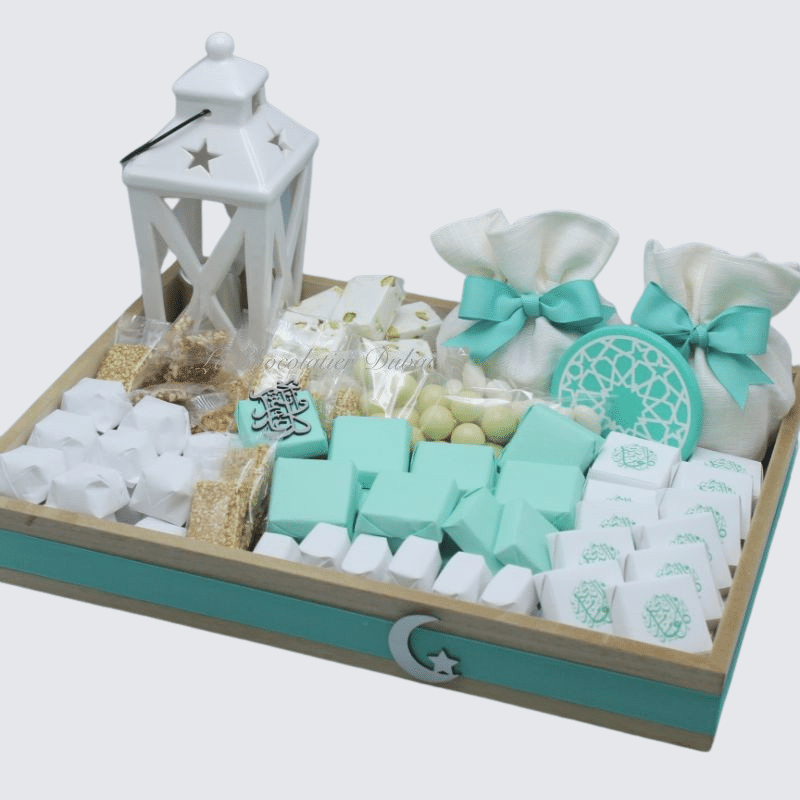 RAMADAN EID CHOCOLATES & SWEETS WOOD TRAY