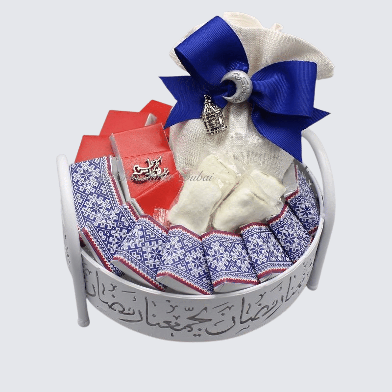 RAMADAN EID DECORATED CHOCOLATE & SWEETS ROUND TRAY